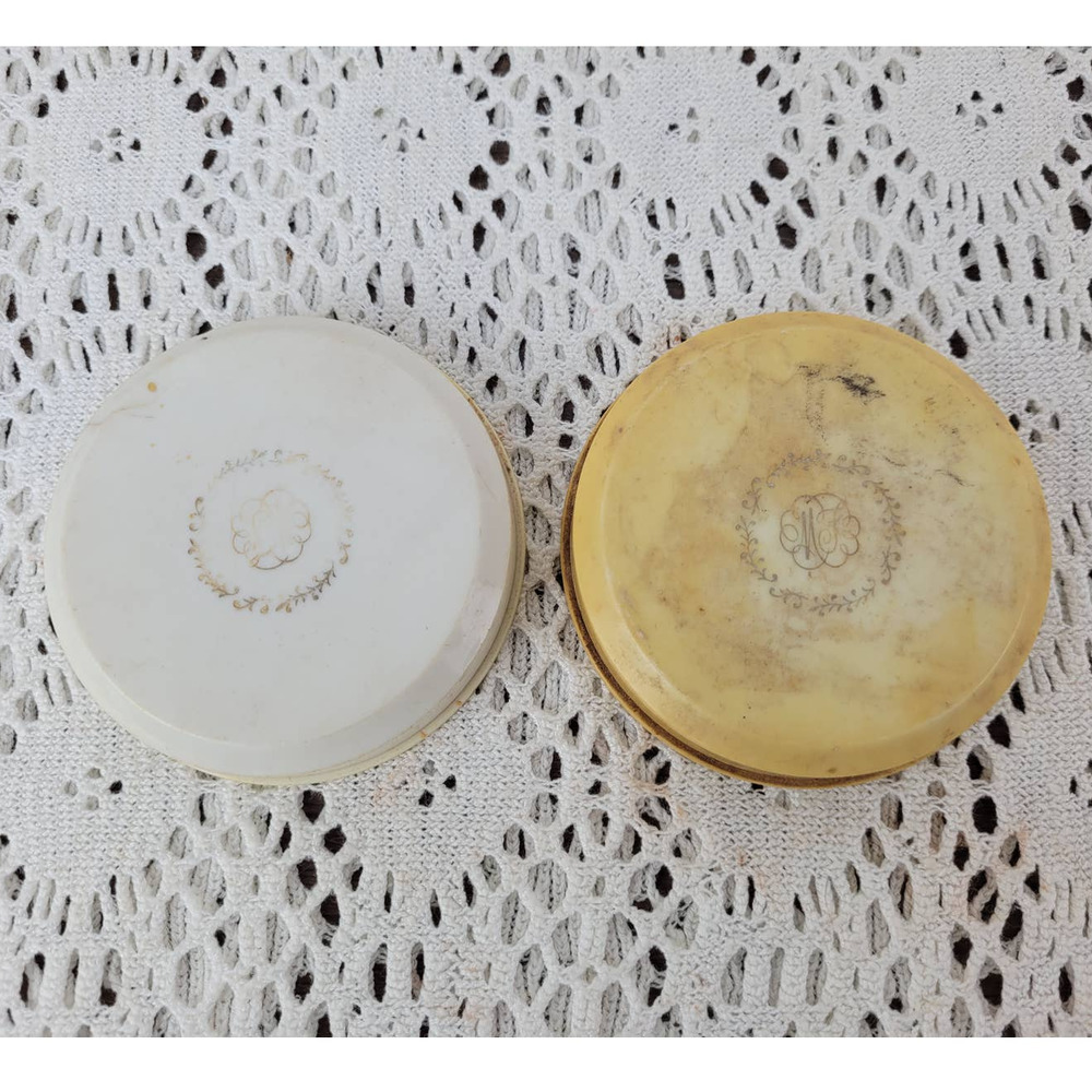 Vintage 1940s -1950s Max Factor Pan Cake Face Makeup Compact Lot of 2